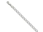 Sterling Silver 7in 5.75mm Fancy Curb Chain Bracelet
