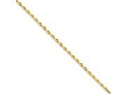 14k Yellow Gold 10in 2.00mm D C Quadruple Rope Anklet Chain