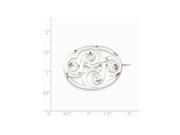Sterling Silver Satin Finish D C Scroll Pin