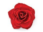 Lacquer Dipped Red Rose Blossom Pin