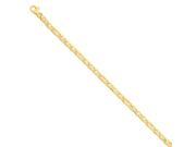 14k Yellow Gold 8in 4.5mm Hand Polished Fancy Link Chain Bracelet