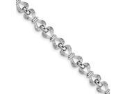Sterling Silver Rhodium Plated Diamond Bracelet Color H I Clarity SI2 I1