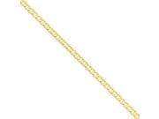 14k Yellow Gold 8in 6.75mm Open Concave Curb Chain Bracelet