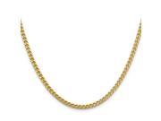 14k Yellow Gold 18in 3mm Solid Polished Franco Necklace Chain
