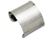 Stainless Steel 7in Textured Cuff Bangle
