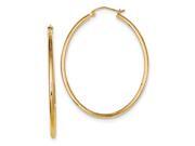 Sterling Silver 14k Gold-Plated Oval Hollow Hoop Earrings (1.7IN x 1.4IN ) Sterling Silver 14k Gold-Plated Oval Hollow Hoop Earrings (1.7IN x 1.4IN )