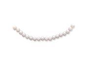 14k Yellow Gold 7in 6 6.5mm White Akoya Saltwater Cultured Pearl Bracelet.