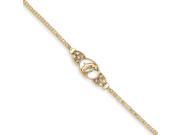 14k Yellow Gold 9in Polished Dolphin Anklet