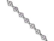 Sterling Silver Rhodium Plated Rose de France Pink Quartz Bracelet. Gem Wt- 4.73ct Sterling Silver Rhodium Plated Rose de France Pink Quartz Bracelet. Gem Wt- 4.73ct