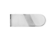 Sterling Silver Rhodium Plated Brushed Polished Money Clip