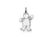 Sterling Silver Engravable Kid Charm 0.9IN long x 0.5IN wide
