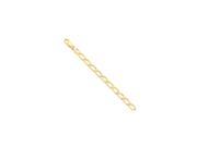 14k Yellow Gold 8in 6.5mm Hand polished Open Link Chain Bracelet
