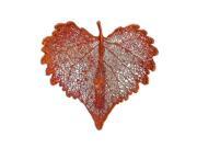 Iridescent Copper Dipped Cottonwood Leaf Pin