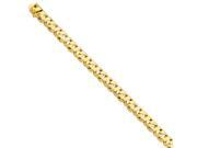 14k Yellow Gold 8in 9mm Hand polished Fancy Link Chain Bracelet
