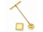 Polished Men s Square Engravable Tie Tack with Gift Box