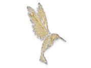 14K Yellow Gold and Rhodium Plated D C Filigree Hummingbird Pin
