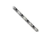 Stainless Steel Carbon Fiber Bracelet 8.75in long