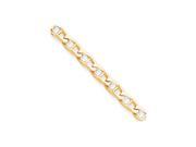 10k Yellow Gold 8in 7mm Hand Polished Anchor Link Chain Bracelet