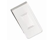 Rhodium Plated Stainless Steel with Engraveable Area Money Clip