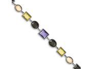 Sterling Silver Multicolored Synthetic CZ Bracelet