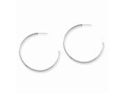 Stainless Steel 44mm Diameter J Hoop Post Earrings Stainless Steel 44mm Diameter J Hoop Post Earrings