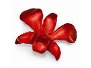 Lacquer Dipped Red Dendrobium Orchid Pin