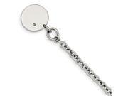 Sterling Silver Rhodium Plated Engravable 7.5in .03ct Fancy Diamond Disc Bracelet (Color H-I, Clarity SI2-I1) Sterling Silver Rhodium Plated Engravable 7.5in .03ct Fancy Diamond Disc Bracelet (Color H-I, Clarity SI2-I1)
