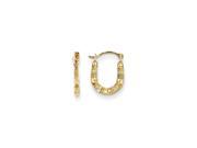 14k Yellow Gold Childs Tiny Hollow Hoop Earrings w Gift Box. 0.5IN x 0.3IN