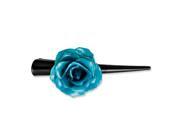 Lacquer Dipped Blue Rose Hair Clip