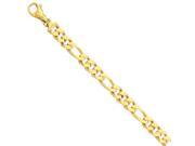 14k Yellow Gold 8.5in 10.1mm Hand Polished Fancy Figaro Men s Link Bracelet