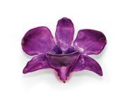 Lacquer Dipped Purple Dendrobium Orchid Pin