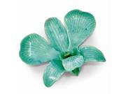 Lacquer Dipped Teal Green Dendrobium Orchid Pin