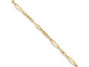 14k Yellow Gold 9in Polished D C Anklet