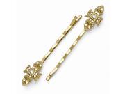 Gold tone Downton Abbey Clear Crystal Set of Hair Pins