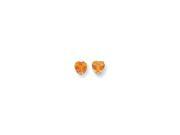 14k White Gold 8mm Citrine Diamond heart stud Earrings. Gem Wt- 3.2ct 14k White Gold 8mm Citrine Diamond heart stud Earrings. Gem Wt- 3.2ct