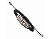 11x38mm Tibet Eye Agate w/Hematite Beads Black Cord Bracelet 11x38mm Tibet Eye Agate w/Hematite Beads Black Cord Bracelet