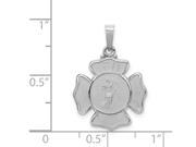 UPC 883957421827 product image for 14k White Gold Polished and Satin St. Florian Badge Pendant | upcitemdb.com