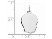 UPC 883957000107 product image for Sterling Silver Engravable Boy Disc Charm (0.7IN long x 0.5IN wide) | upcitemdb.com
