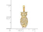 UPC 637218000128 product image for 14k Yellow Gold Owl Pendant | upcitemdb.com