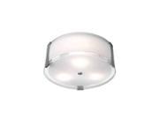 Access Lighting Tara Flush Mount in Brushed Steel Opal Glass 50120 BS OPL