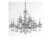 Crystorama Maria Theresa 12 Light Chandelier in Polished Chrome 4379 CH CL MWP