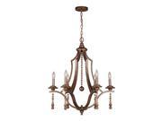 Crystorama Parson 6 Light Chandelier in English Bronze 9356 EB