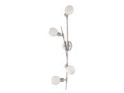 Lite Source 4 Lite Wall Lamp Polished Steel Frost Glass Shade LS 16954PS FRO