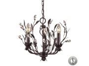 Elk Lighting 3 Light Chandelier in Deep Rust and Crystal Droplets 8058 3 LA