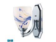 Elk 1 Light Vanity in Polished Chrome and Mountain Glass 570 1C MT LED