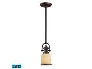 Elk Lighting Brooksdale 1 Light Pendant in Oiled Bronze 66171 1 LED