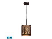 Woodland Sunrise 1 Light Pendant In Aged Bronze LED Offering Up To 800 Lumens 60 Watt Equivalent With Full Range Dimming. Includes An Easily Replaceable LED