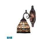 Mix N Match 1 Light Sconce In Tiffany Bronze LED Offering Up To 800 Lumens 60 Watt Equivalent With Full Range Dimming. Includes An Easily Replaceable LED Bu