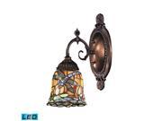 Mix N Match 1 Light Sconce In Tiffany Bronze LED Offering Up To 800 Lumens 60 Watt Equivalent With Full Range Dimming. Includes An Easily Replaceable LED Bu