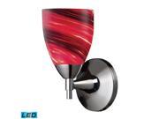 Celina 1 Light Sconce In Polished Chrome With Autumn Glass LED Offering Up To 800 Lumens 60 Watt Equivalent With Full Range Dimming. Includes An Easily Repl